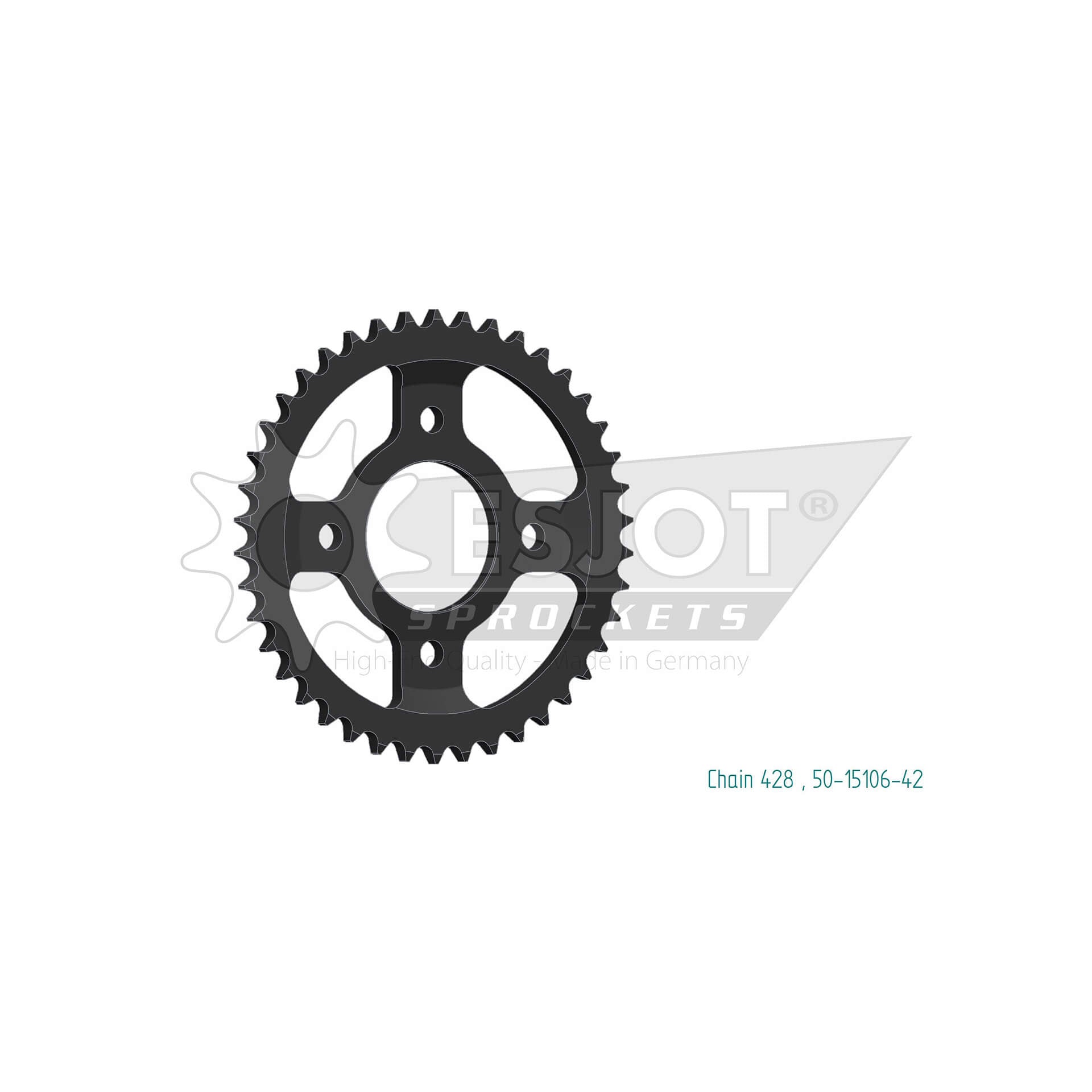 ESJOT Kettenrad 42 Zähne Stahl 428 Teilung - Kama Bike Parts