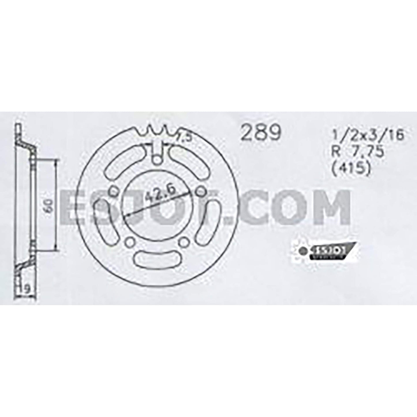 ESJOT Kettenrad 50 Zähne Stahl 415er Teilung - Kama Bike Parts