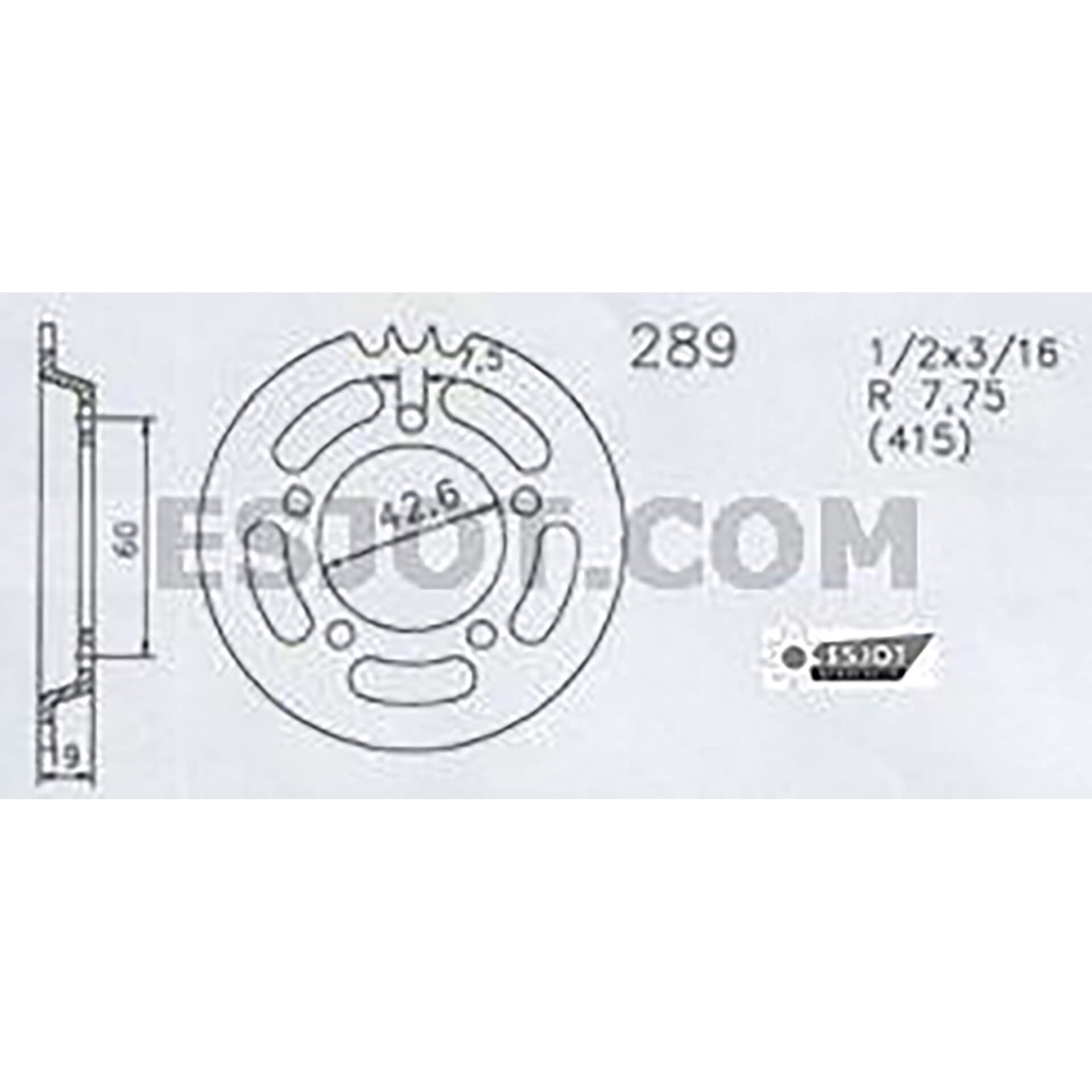 ESJOT Kettenrad 50 Zähne Stahl 415er Teilung - Kama Bike Parts