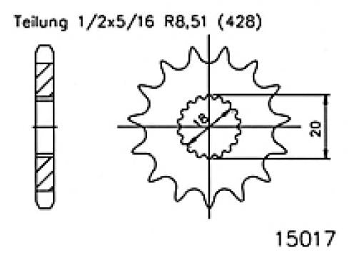 ESJOT Kettenritzel 12 Zähne - Kama Bike Parts