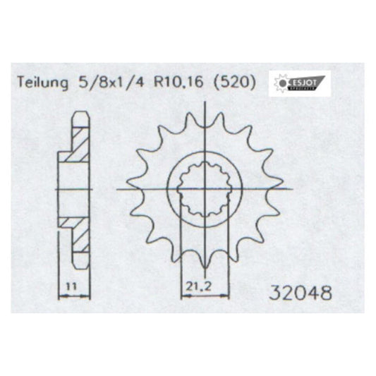 ESJOT Kettenritzel 12 Zähne - Kama Bike Parts