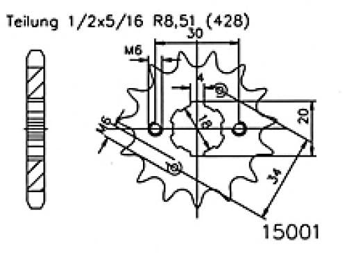 ESJOT Kettenritzel 13 Zähne - Kama Bike Parts