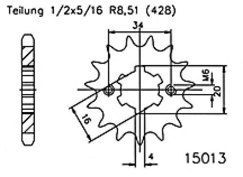 ESJOT Kettenritzel 13 Zähne - Kama Bike Parts