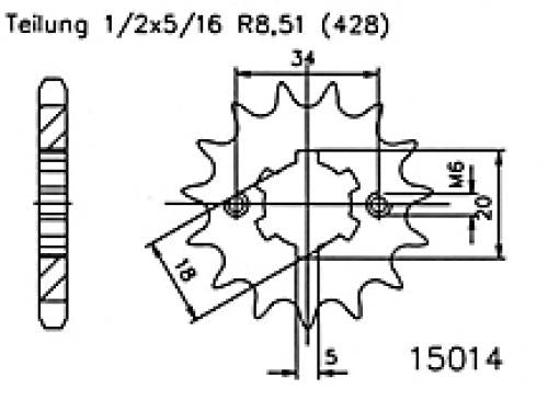 ESJOT Kettenritzel 13 Zähne - Kama Bike Parts
