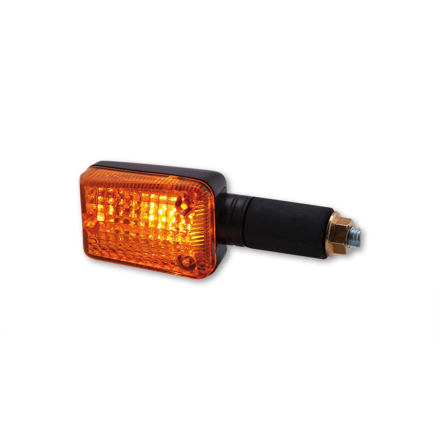 HIGHSIDER smart Mini Motorrad Blinker Gehäuse Schwarz / Glas Orange (Paar)