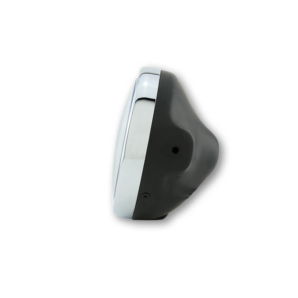 HIGHSIDER smart 7 Zoll LTD Motorrad Scheinwerfer Schwarz E-geprüft (1Stck)