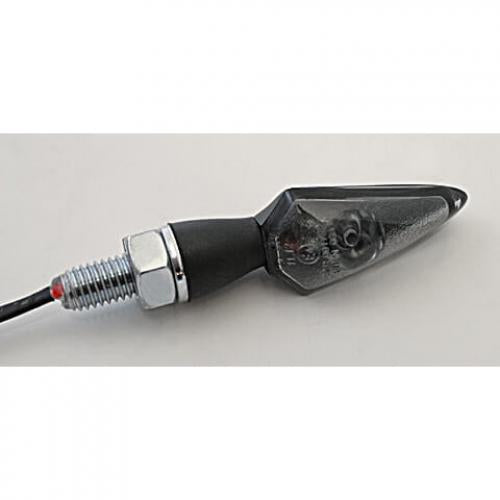 HIGHSIDER Stream Motorrad LED Blinker Schwarz Aluminium Gehäuse E-geprüft (Paar)