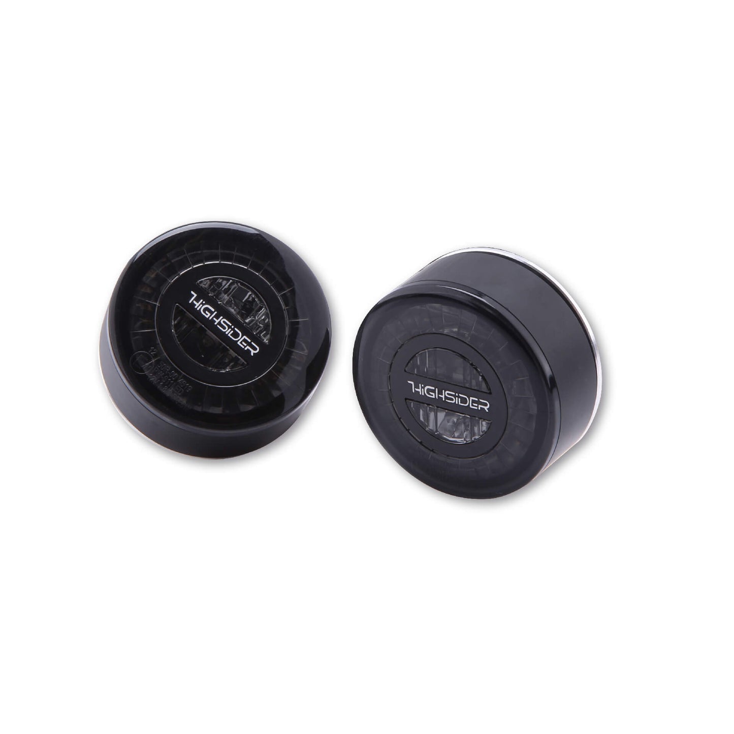 HIGHSIDER Rocket Module Motorrad LED Rücklicht Blinker 3in1 Schwarz Getönt Paar