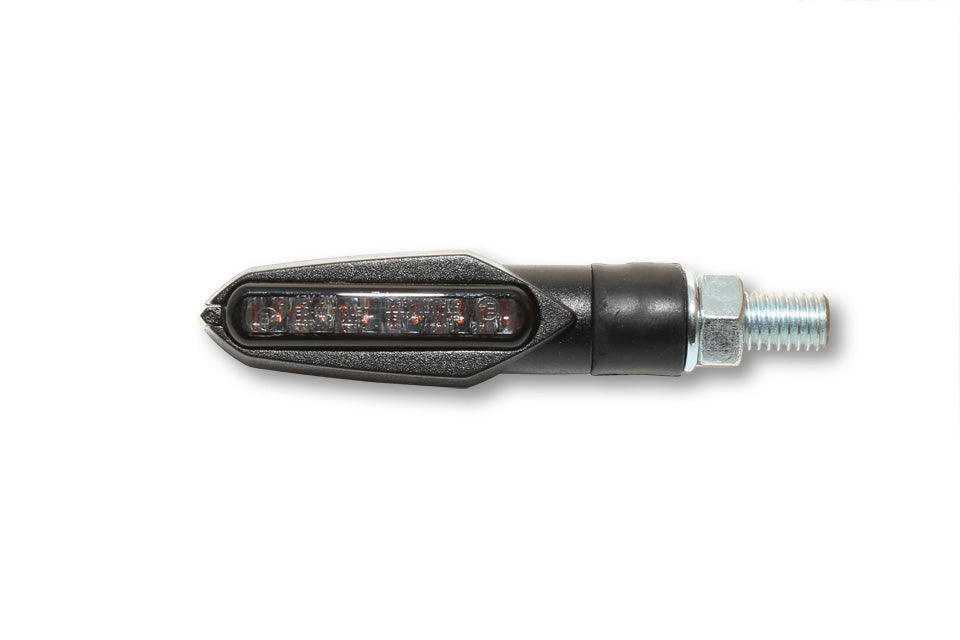 HIGHSIDER smart MULTIFACE Motorrad LED Blinker Schwarz/Rauchgrau (Paar)