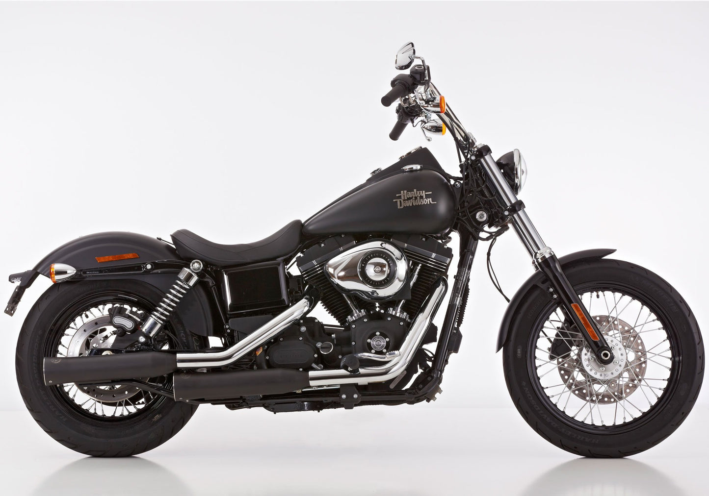 FALCON Auspuff passend für Harley Davidson DYNA Super Glide Custom 2014-2016 - Kama Bike Parts