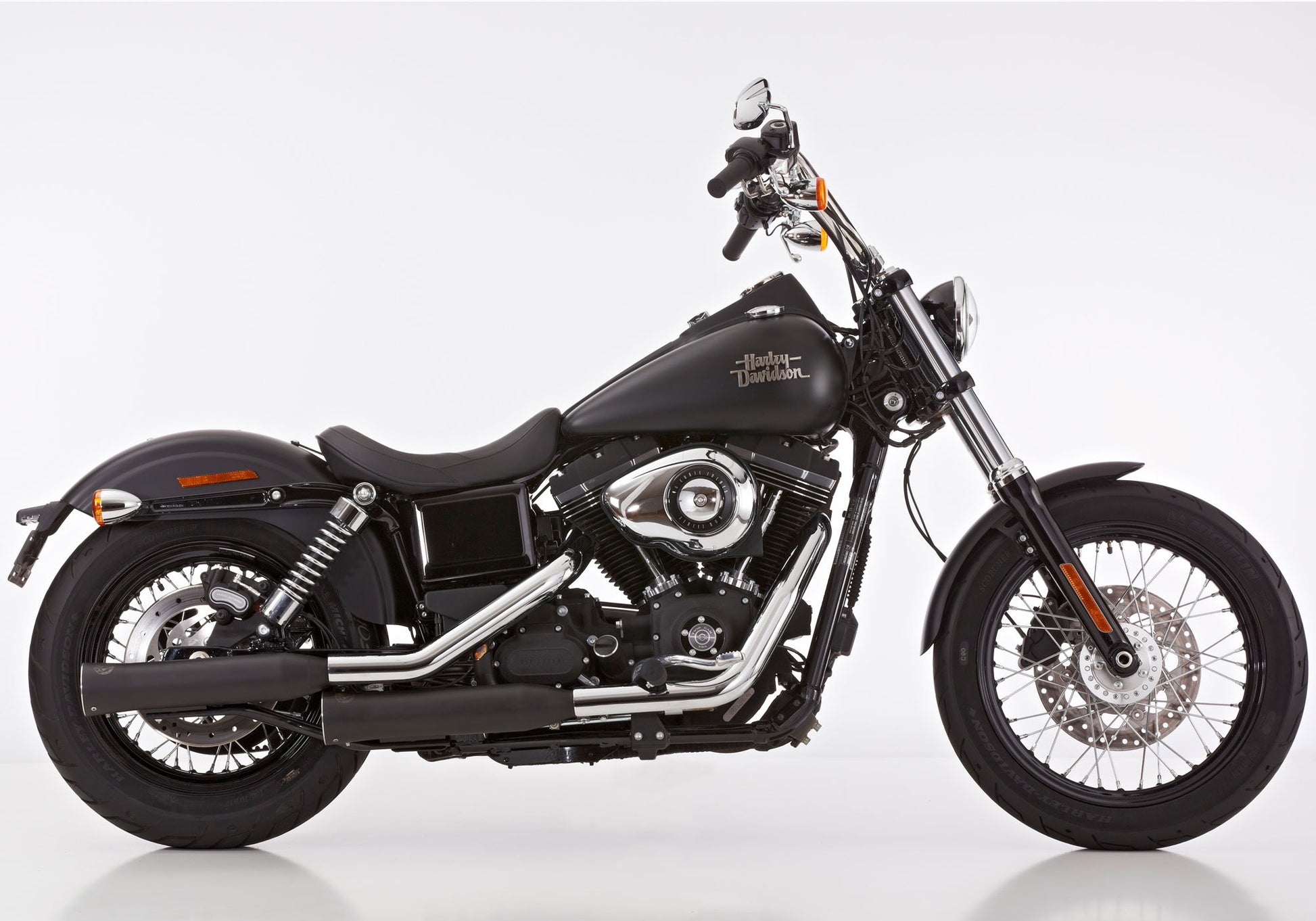 FALCON Auspuff passend für Harley Davidson DYNA Super Glide Custom 2014-2016 - Kama Bike Parts