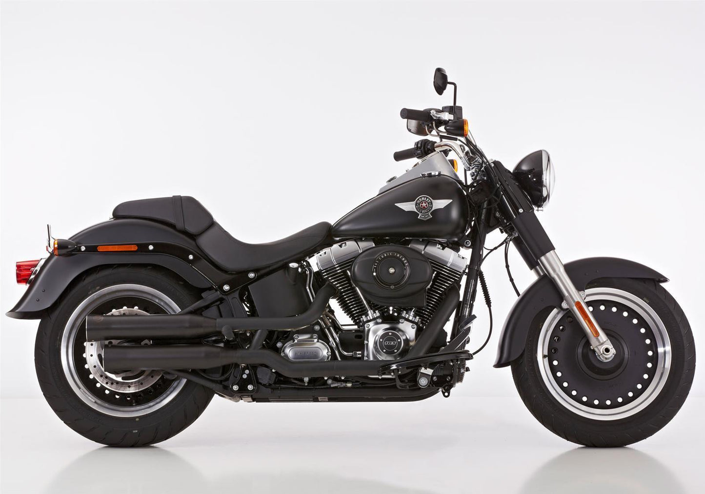 FALCON Auspuff passend für Harley Davidson SOFTAIL Fat Boy Lo/Special 2012-2016 - Kama Bike Parts