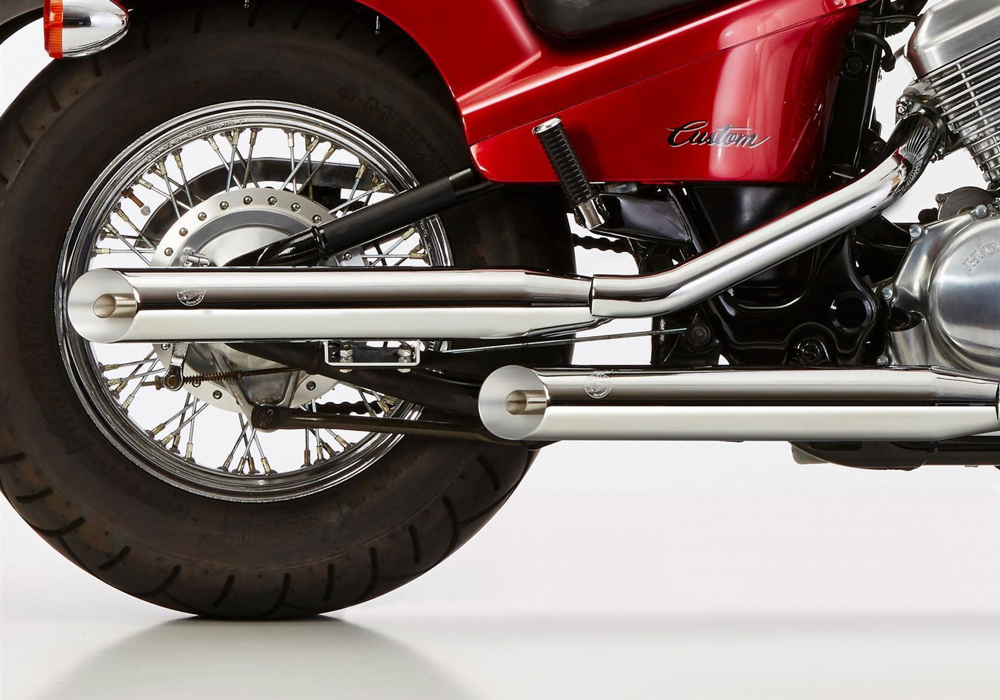 FALCON Cromo Line Auspuff passend für Honda VT600 C Shadow 1988-2000 - Kama Bike Parts