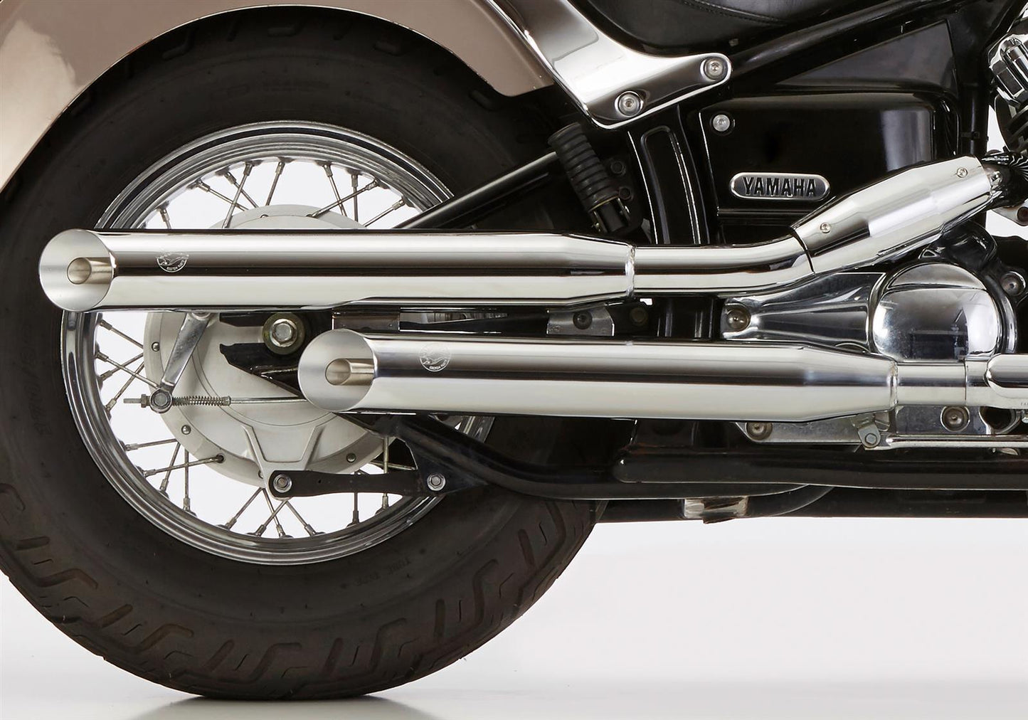 FALCON Cromo Line Auspuff passend für Yamaha XV1100 Virago 1989-1999 - Kama Bike Parts