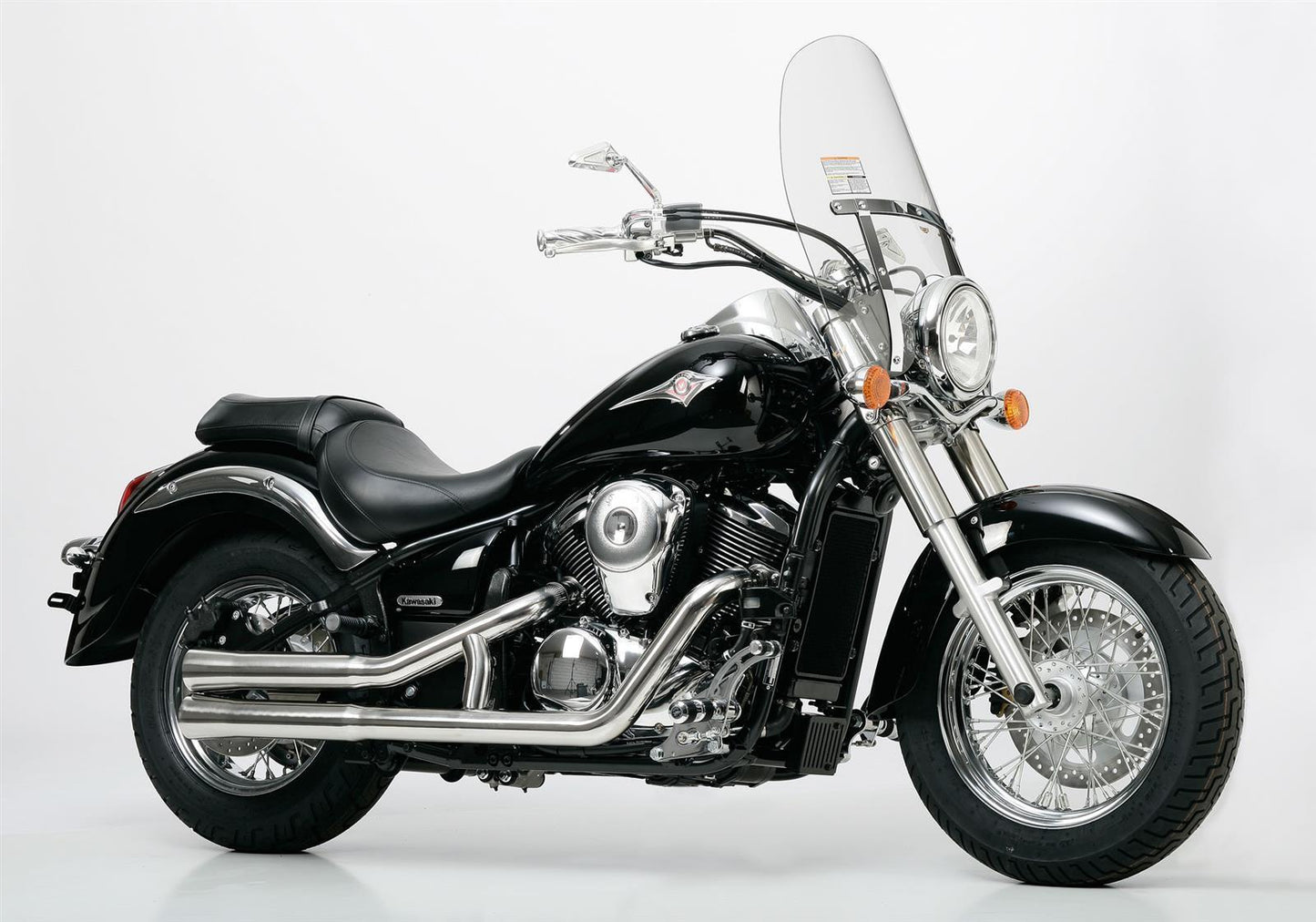 FALCON Double Groove Auspuff passend für Kawasaki VN 900 Classic 2006-2016 - Kama Bike Parts