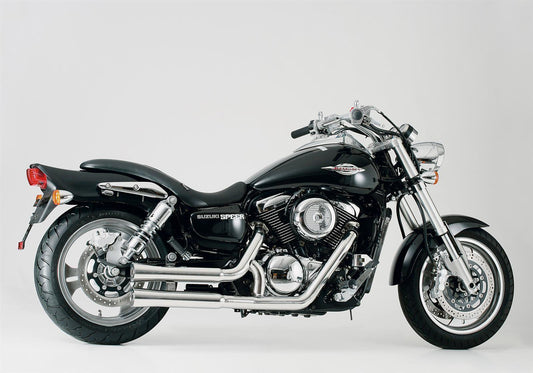 FALCON Double Groove Auspuff passend für SUZUKI C 800 Intruder 2005-2016 - Kama Bike Parts