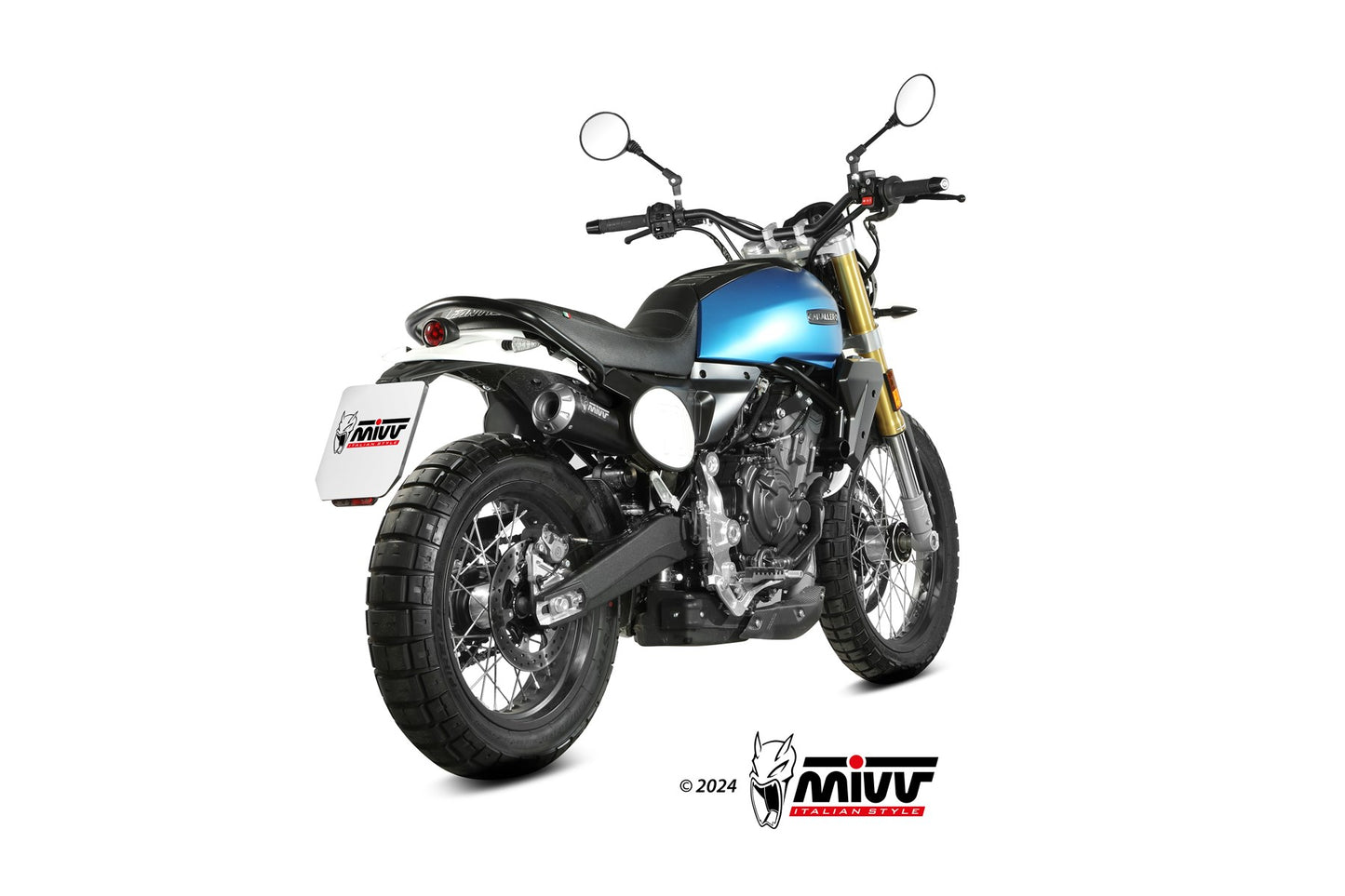 MIVV X-M1 Auspuff schwarz passend für FANTIC CABALLERO 700 2024-2026
