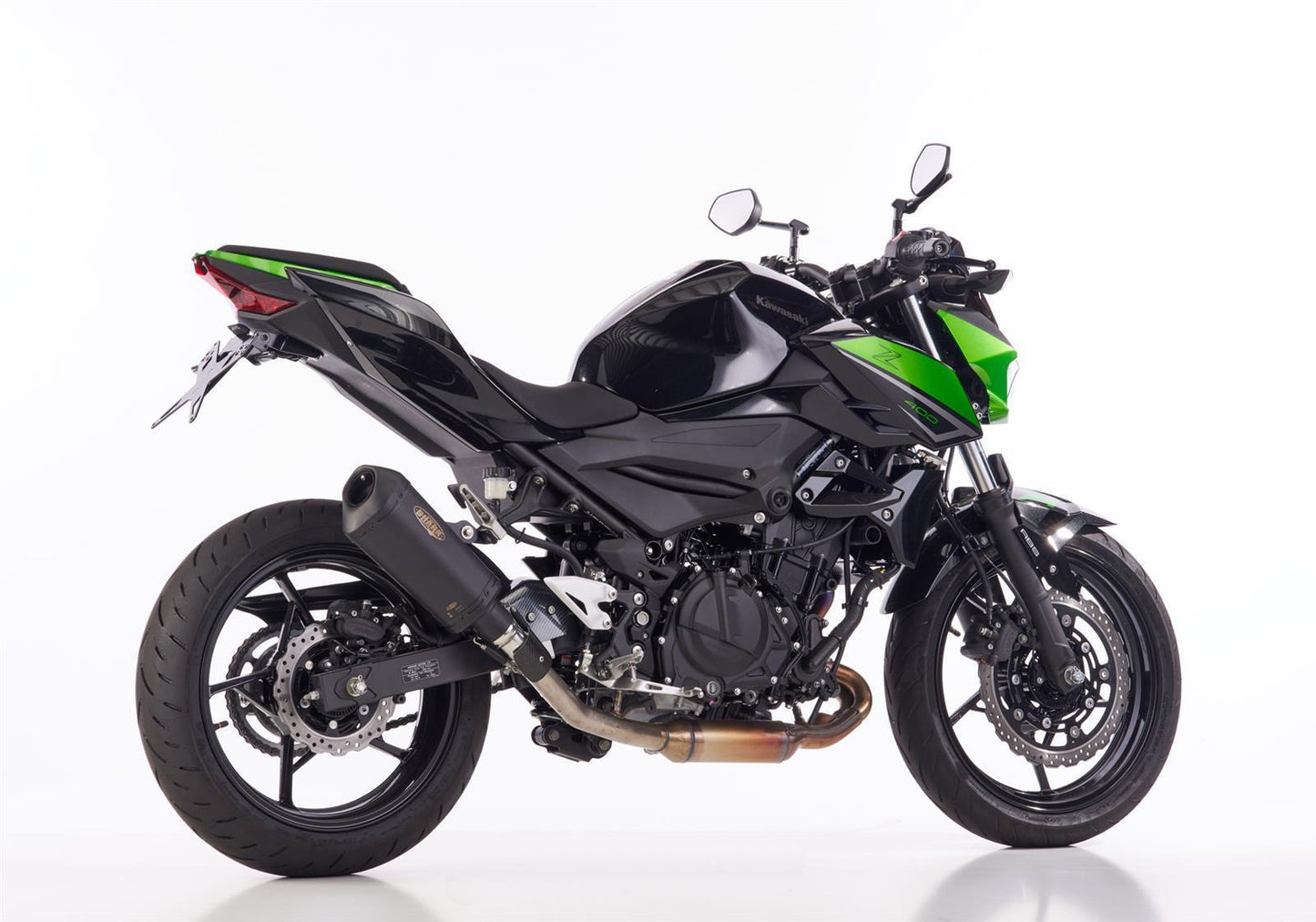 SHARK DSX-10 Auspuff Schwarz Super Short passend für Kawasaki Z400 2022-2024