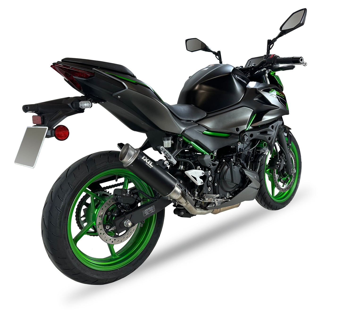 IXIL RC3B Slip-On Auspuff Edelstahl Schwarz passend für KAWASAKI Z 500 2024-2025