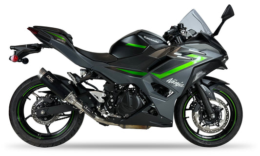 IXIL RC3B Slip-On Auspuff Edelstahl Schwarz passend für KAWASAKI NINJA 500 2024-2025