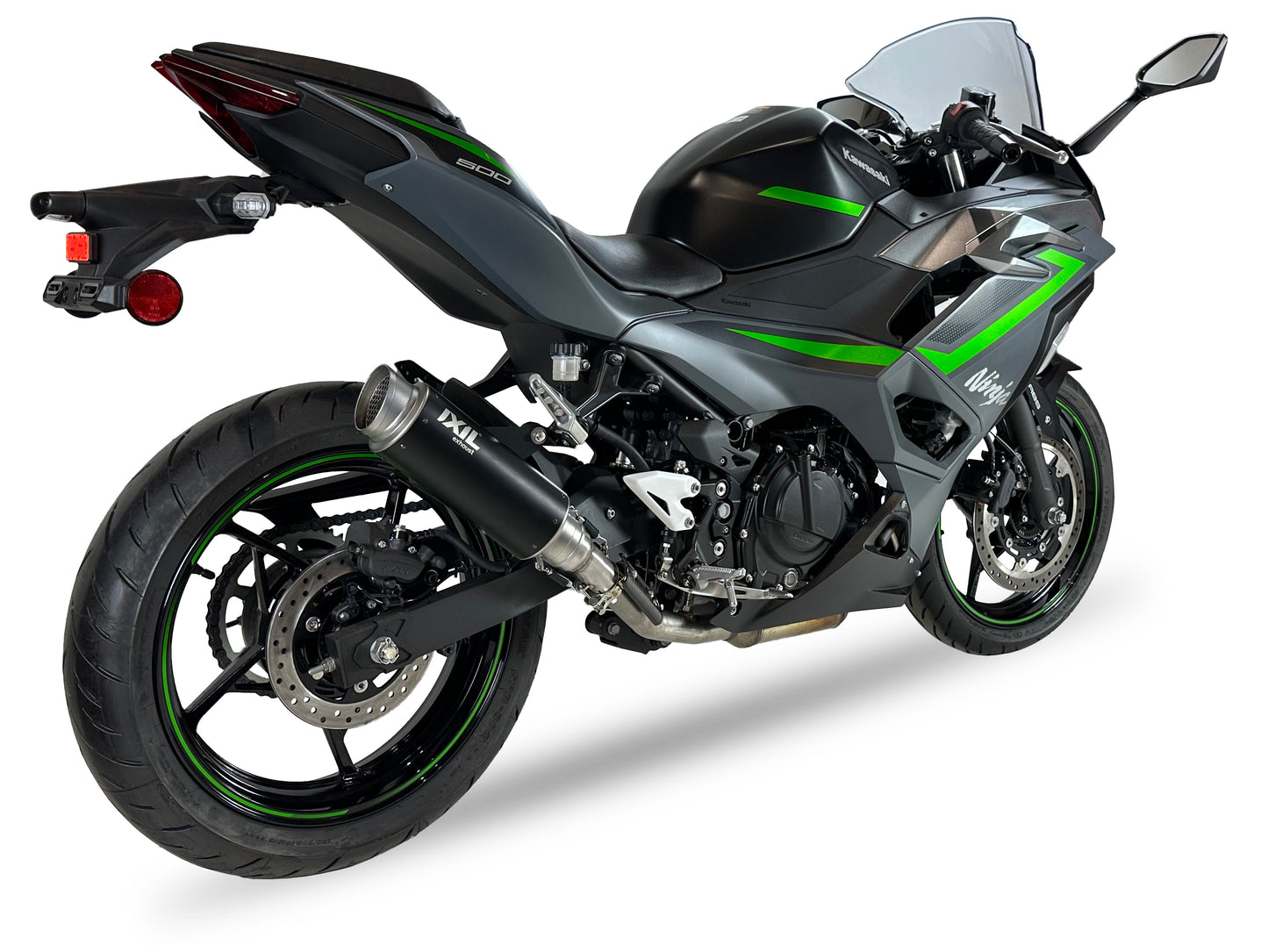 IXIL RC3B Slip-On Auspuff Edelstahl Schwarz passend für KAWASAKI NINJA 500 2024-2025