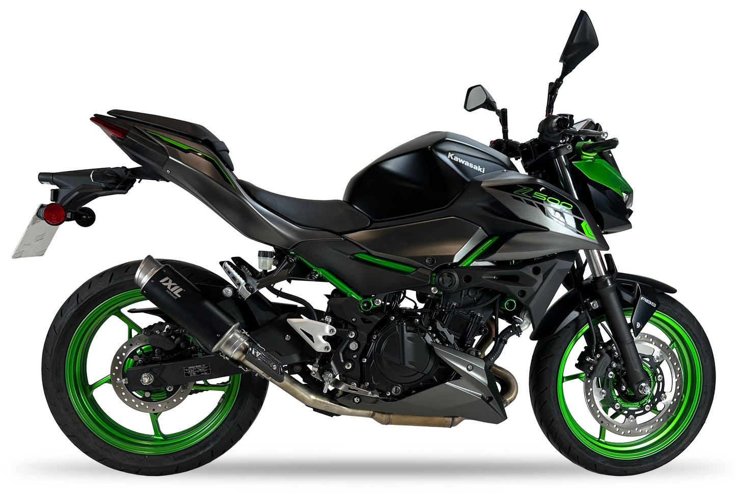 IXIL RC3B Slip-On Auspuff Edelstahl Schwarz passend für KAWASAKI Z 500 2024-2025