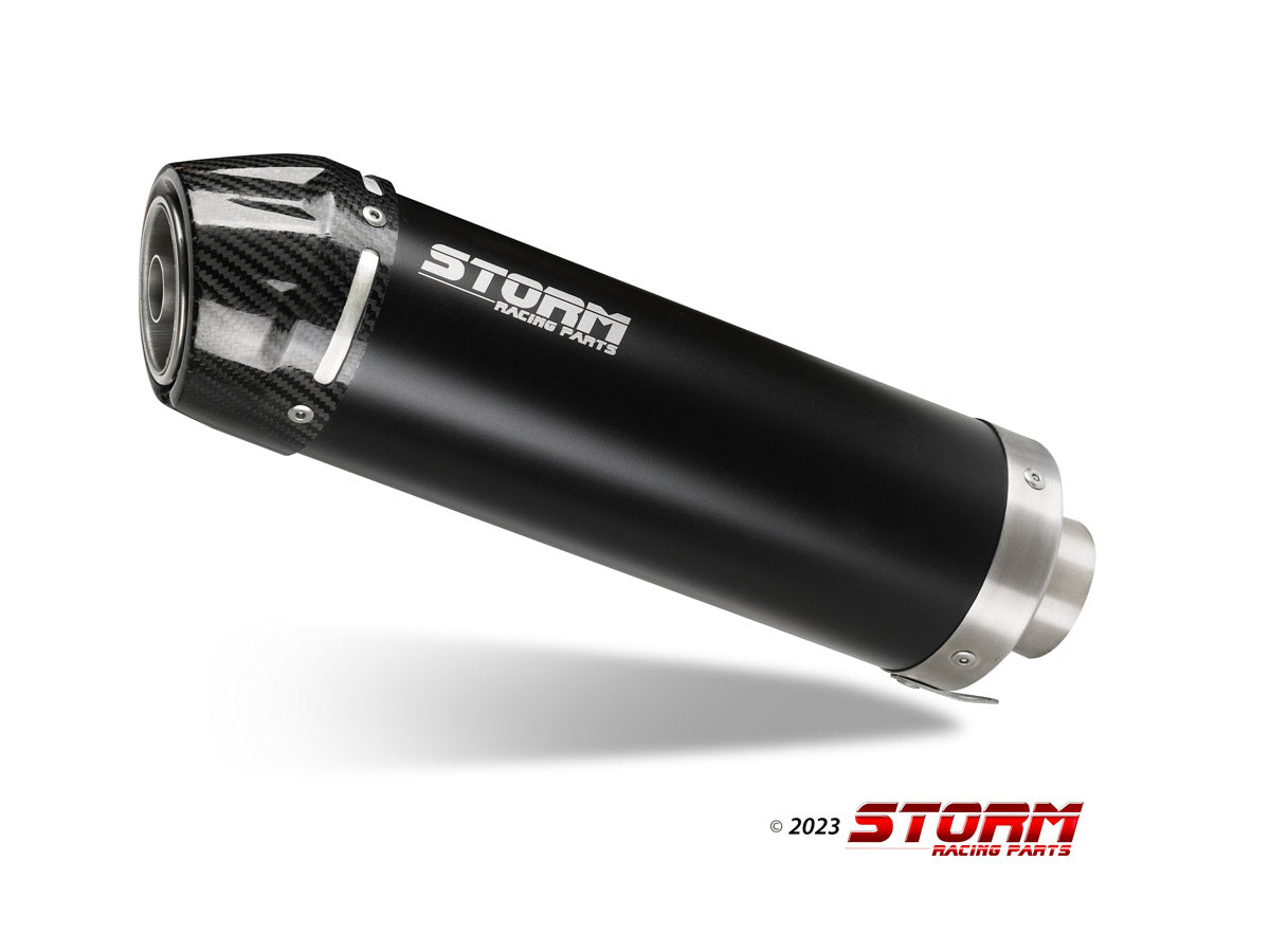 STORM GP-C Auspuff Edelstahl schwarz passend für KAWASAKI Z 400 2019-2023