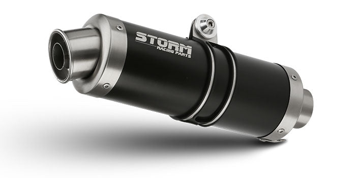 STORM GP Auspuff schwarz passend für KTM 125 DUKE 2011-2016