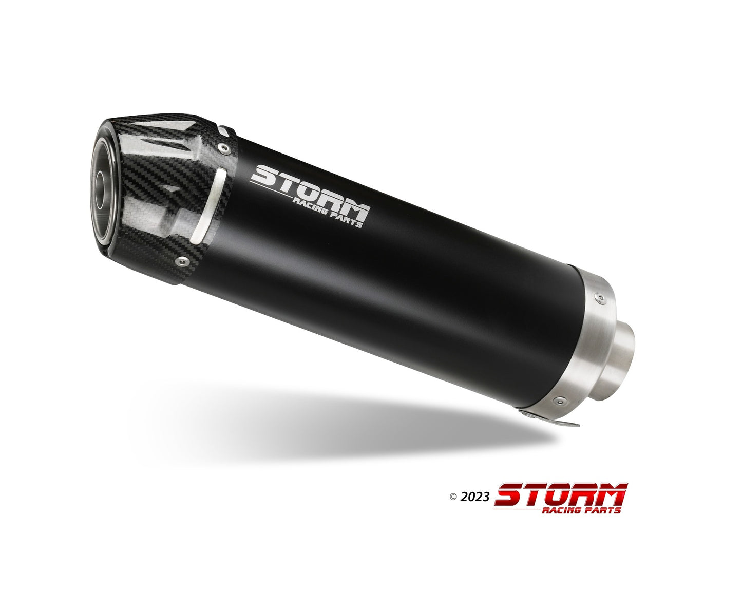 STORM GP-C Auspuff schwarz passend für SUZUKI SV 650 2004-2015
