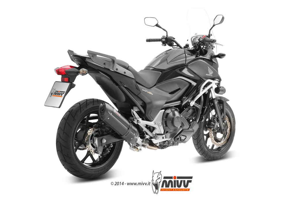 MIVV Suono Auspuff Edelstahl schwarz passend für HONDA NC 750 S / X 2014-2015