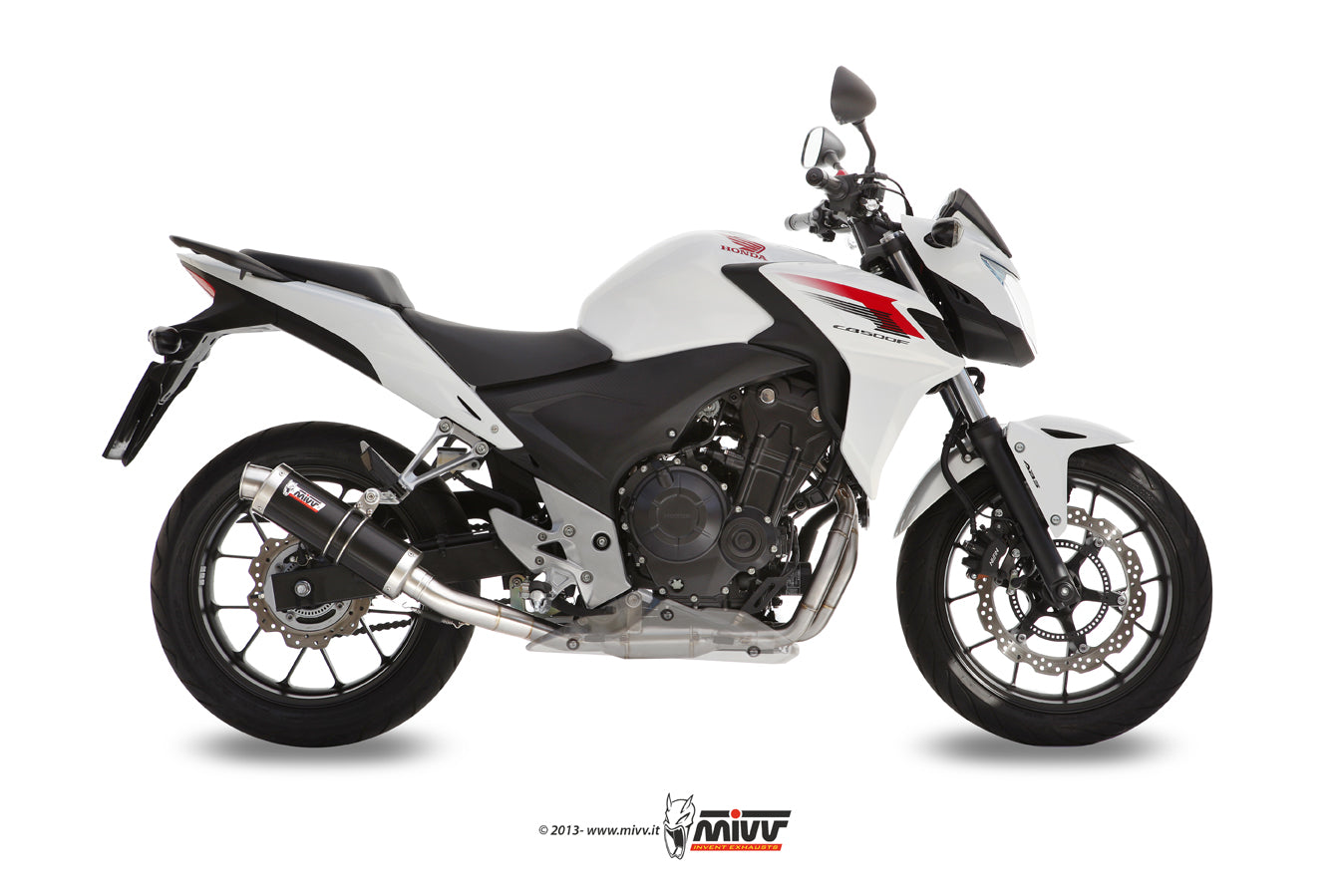 MIVV GP Auspuff schwarz passend für Honda CB 500 F-X 13-15 - CBR 500 R 13-15