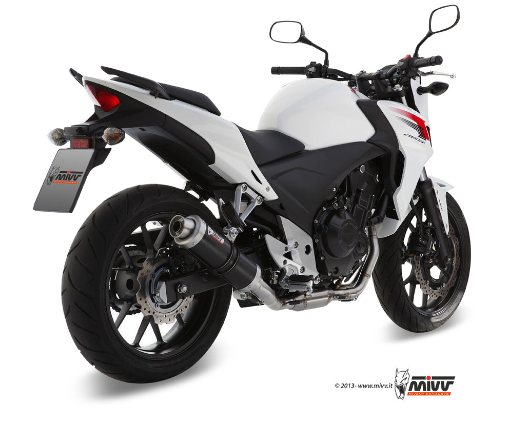 MIVV GP Auspuff schwarz passend für Honda CB 500 F-X 13-15 - CBR 500 R 13-15