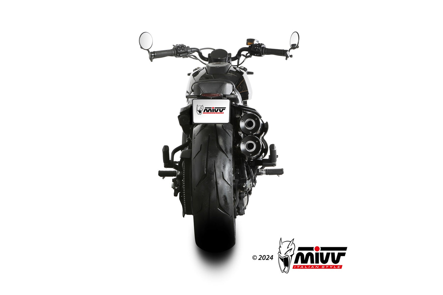 MIVV HR-1 Auspuff schwarz passend für HARLEY DAVIDSON SPORTSTER S 2021-2024
