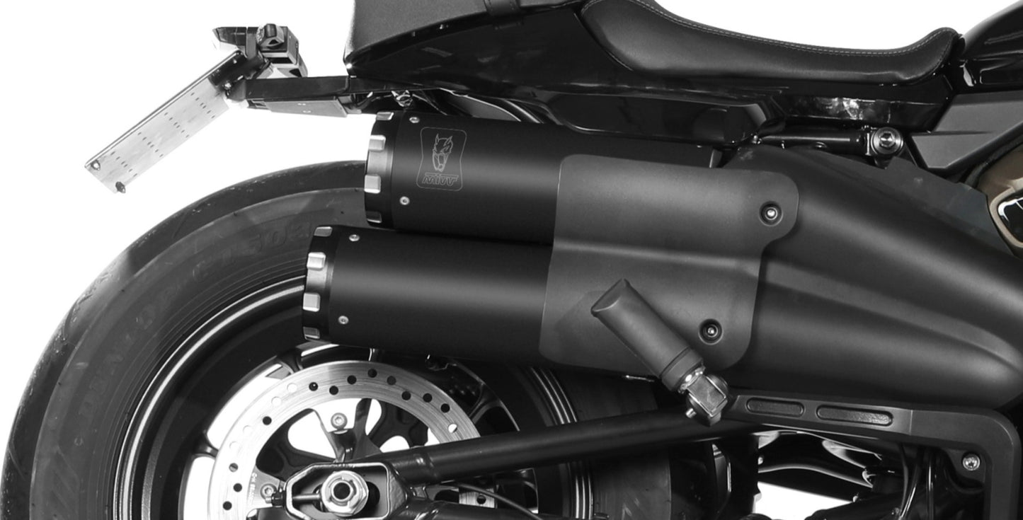 MIVV HR-1 Auspuff schwarz passend für HARLEY DAVIDSON SPORTSTER S 2021-2024