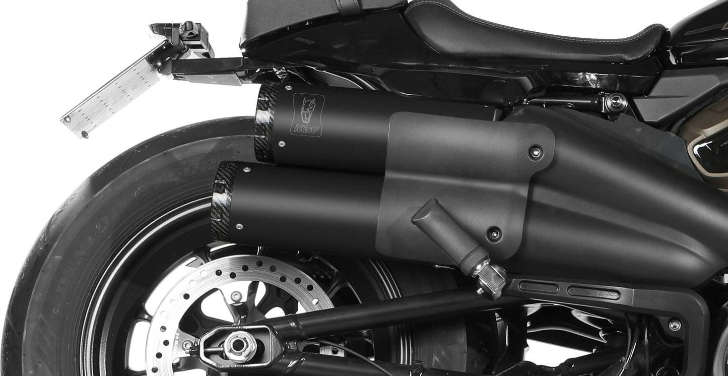 MIVV HR-1 Auspuff schwarz passend für HARLEY DAVIDSON SPORTSTER S 2021-2024
