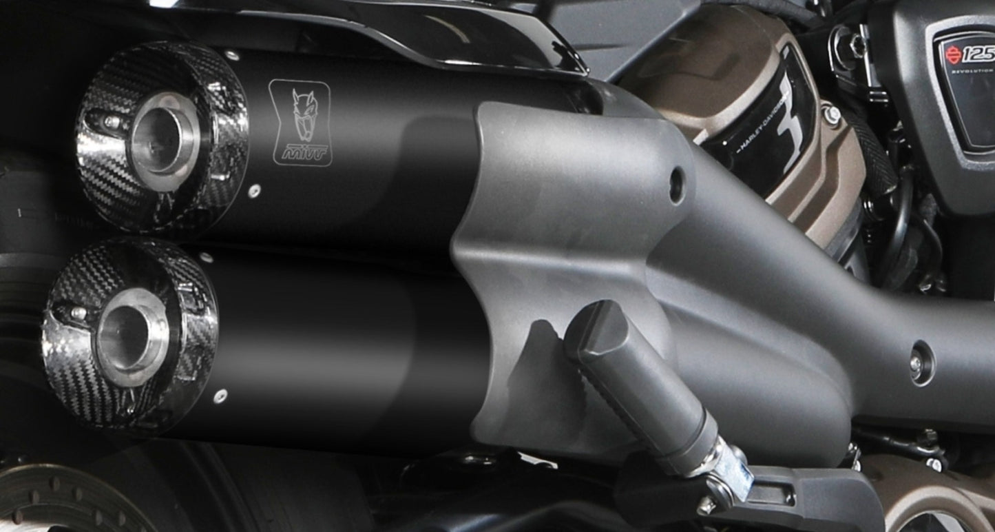 MIVV HR-1 Auspuff schwarz passend für HARLEY DAVIDSON SPORTSTER S 2021-2024