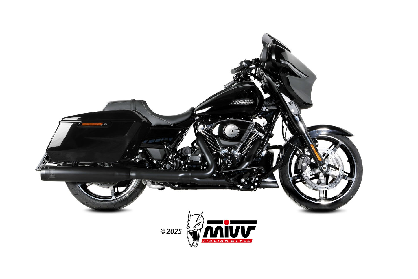 MIVV HR-1 Auspuff Alu passend für HARLEY DAVIDSON ROAD GLIDE ULTRA 2017-2023