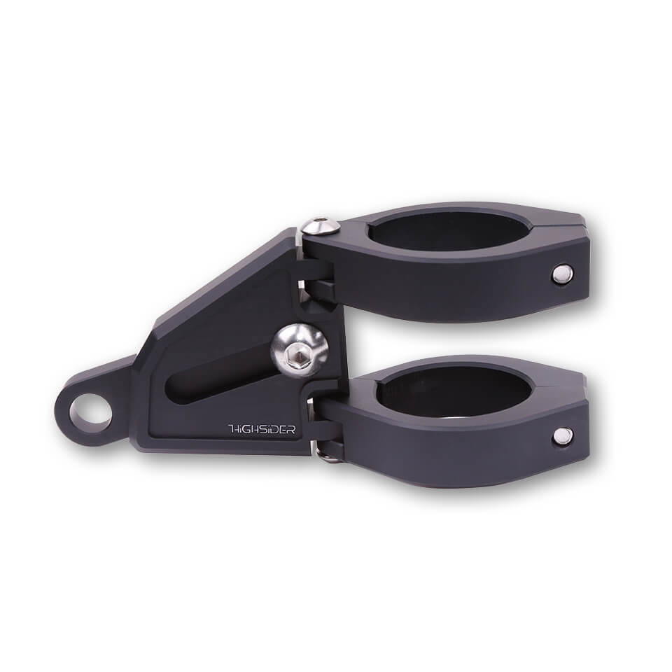 HIGHSIDER CNC Alu Lampenhalter Set EXTEND längenverstellbar schwarz - Kama Bike Parts