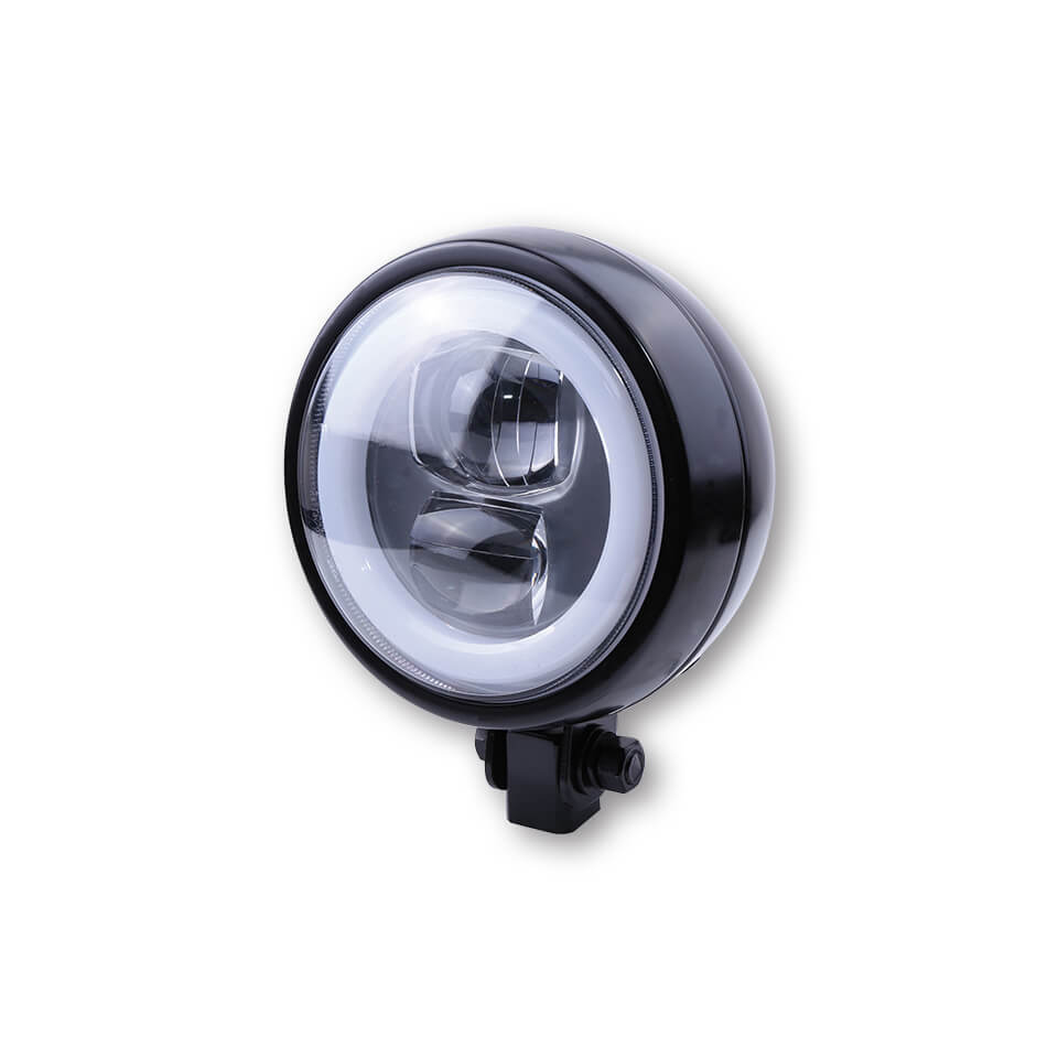 HIGHSIDER LED Scheinwerfer FLAT TYP 9 mit Standlichtring - Kama Bike Parts