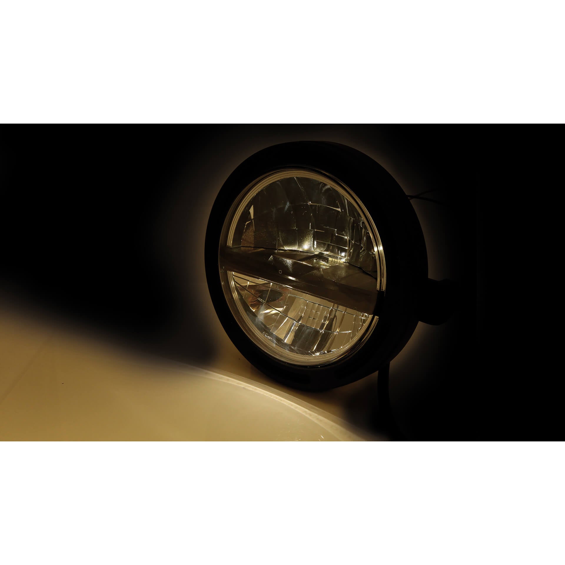 HIGHSIDER 5 3/4 Zoll LED-Scheinwerfer FRAME-R2 Typ 5 schwarz seitliche Befestigung - Kama Bike Parts