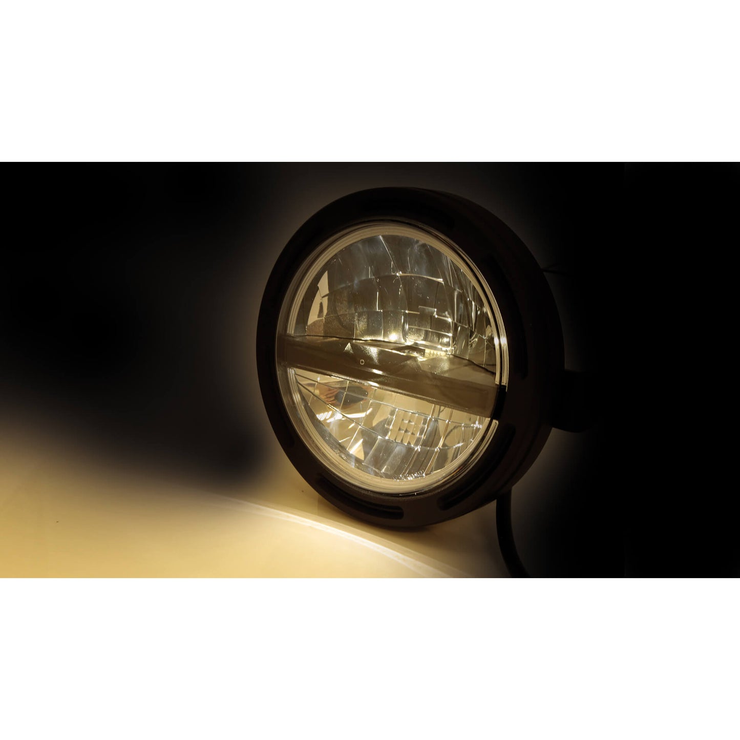 HIGHSIDER 5 3/4 Zoll LED-Scheinwerfer FRAME-R2 Typ 5 schwarz seitliche Befestigung - Kama Bike Parts