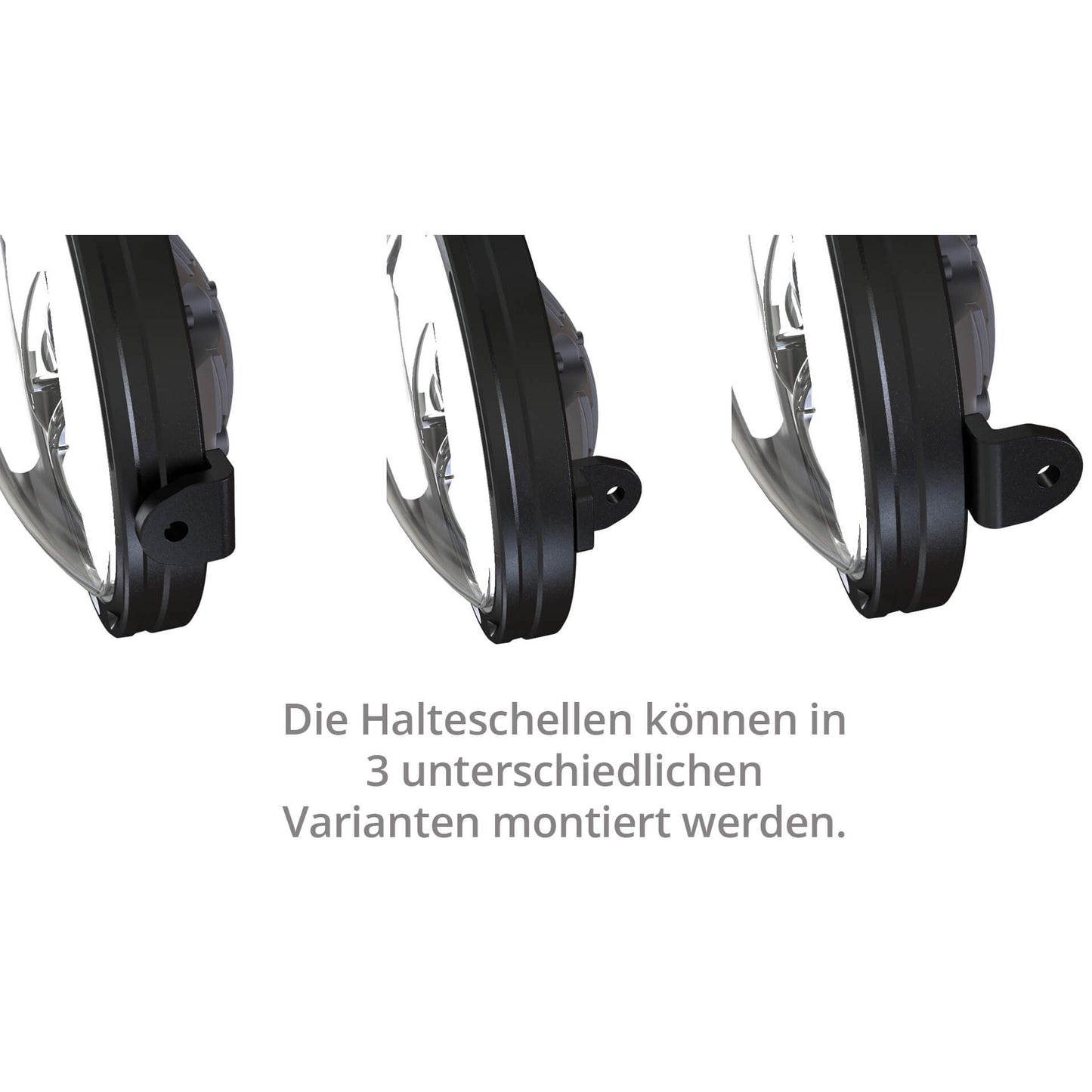 HIGHSIDER 5 3/4 Zoll LED-Scheinwerfer FRAME-R2 Typ 7 schwarz seitliche Befestigung - Kama Bike Parts