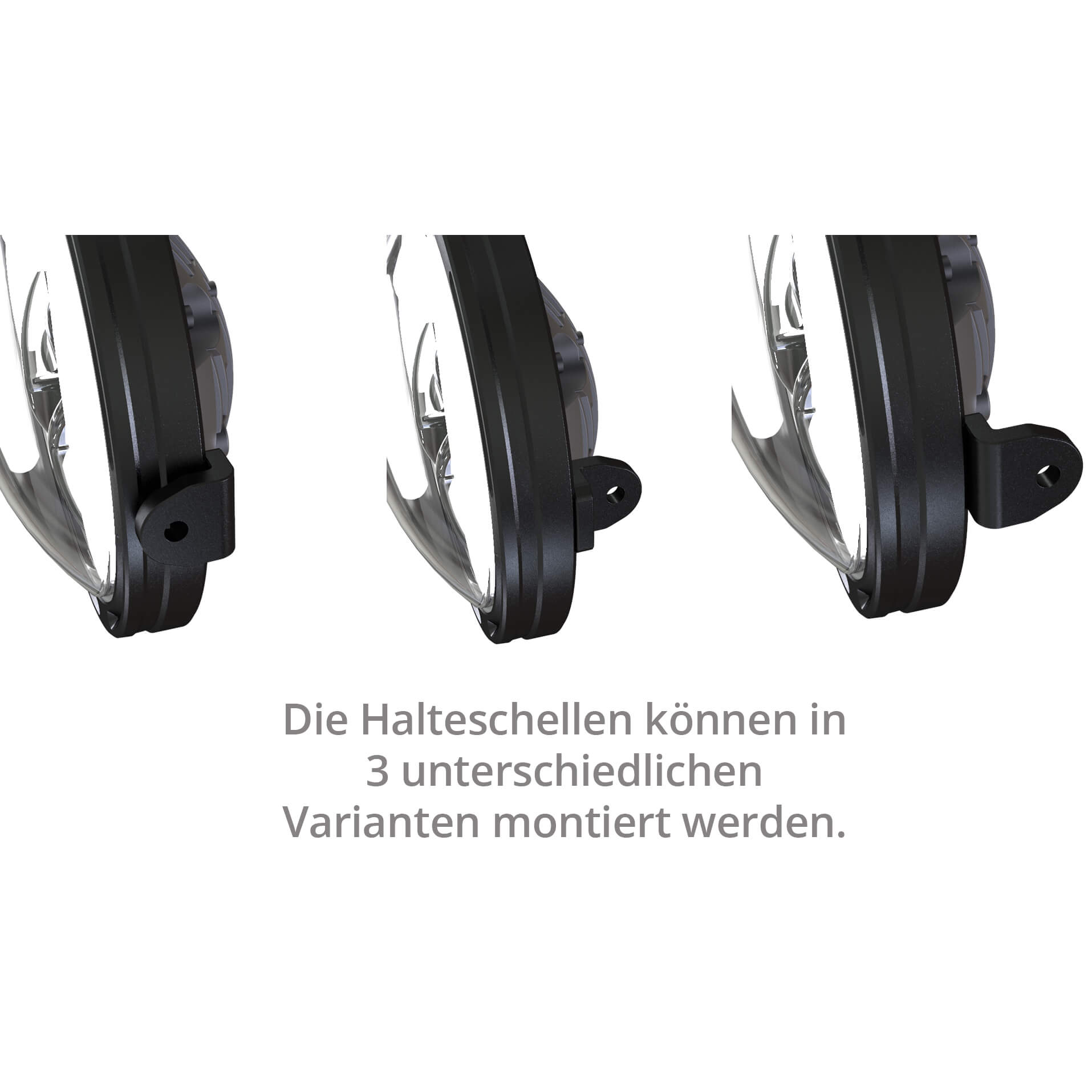 HIGHSIDER 5 3/4 Zoll LED-Scheinwerfer FRAME-R2 Typ 7 schwarz seitliche Befestigung - Kama Bike Parts