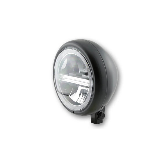 HIGHSIDER 5 3/4 Zoll LED-Scheinwerfer PECOS TYP 6 mit TFL schwarz matt - Kama Bike Parts