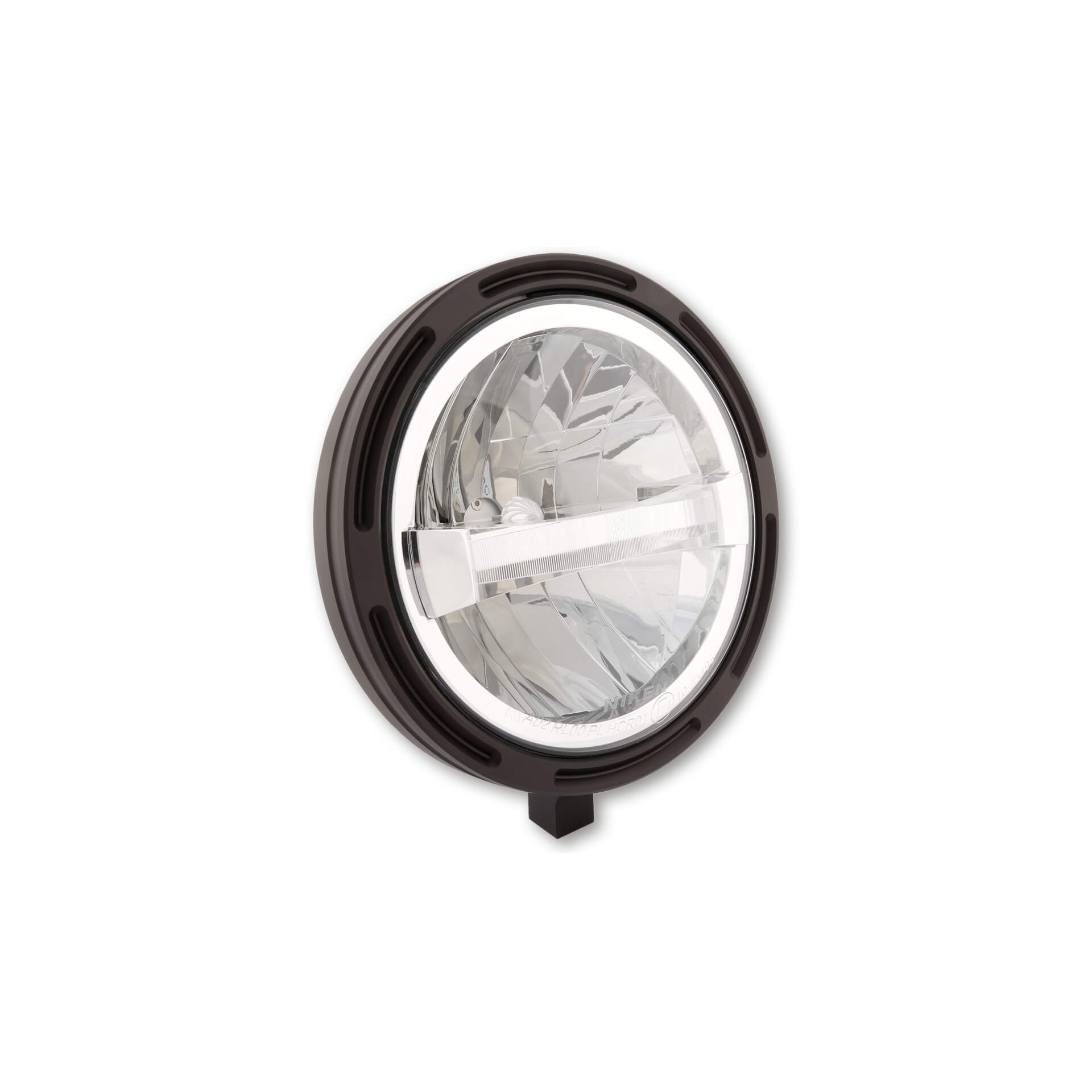 HIGHSIDER 7 Zoll LED-Hauptscheinwerfer FRAME-R1 Typ 4 schwarz untere Befestigung - Kama Bike Parts