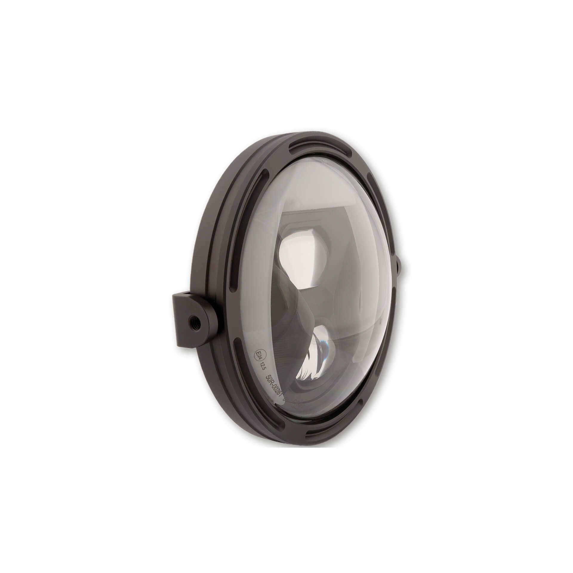 HIGHSIDER 7 Zoll LED-Hauptscheinwerfer FRAME-R1 Typ 8 schwarz seitliche Befestigung - Kama Bike Parts