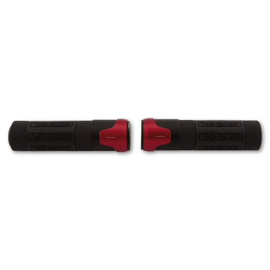 HIGHSIDER AKRON Lenkergriffe 7/8 Zoll (22,2 mm) 132 mm rot - Kama Bike Parts