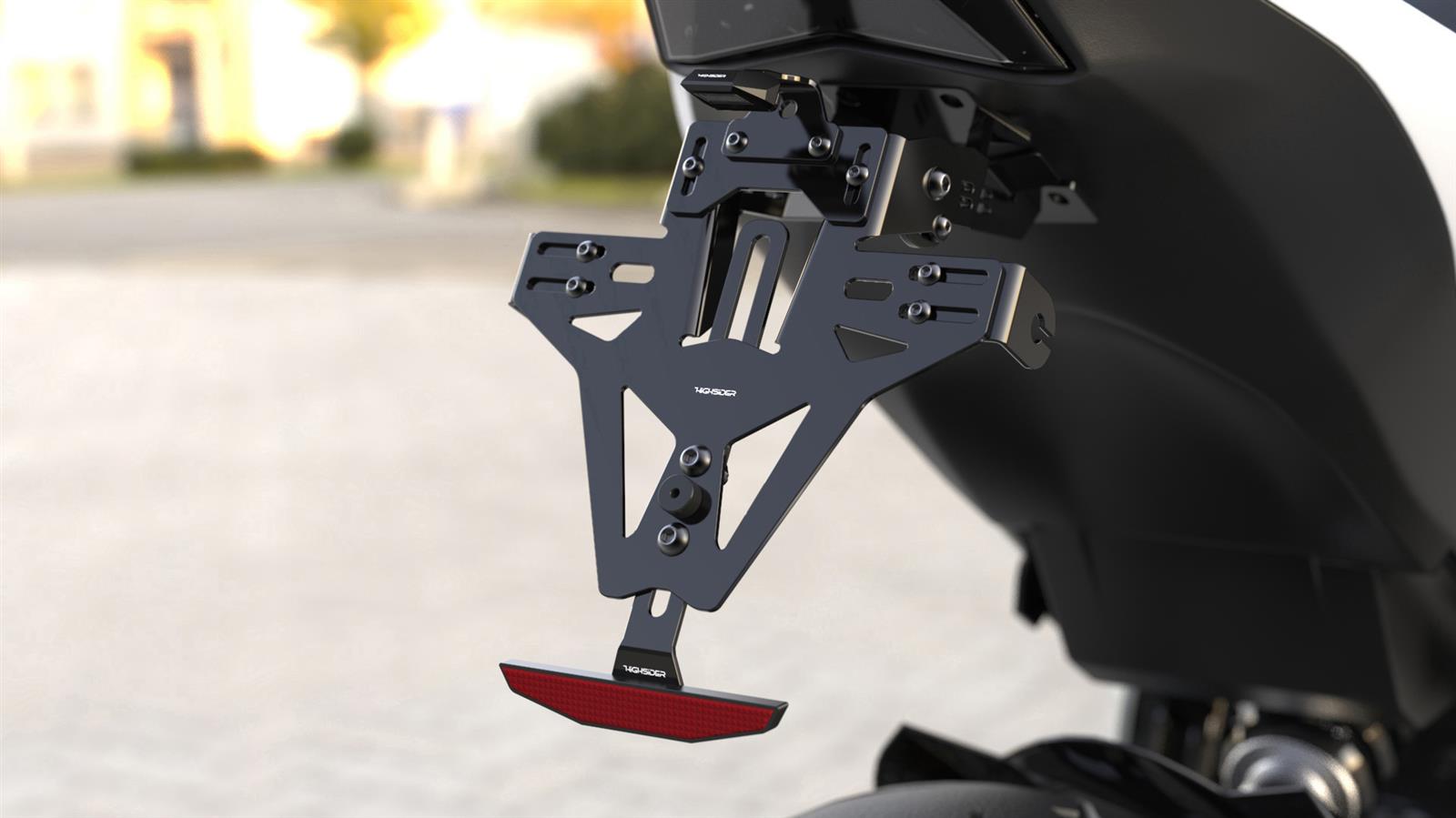 Highsider Kennzeichenhalter AKRON-RS passend für Kawasaki Z 1000 2010-2013 SX 2011-2016/KLE 650 Versys - Kama Bike Parts