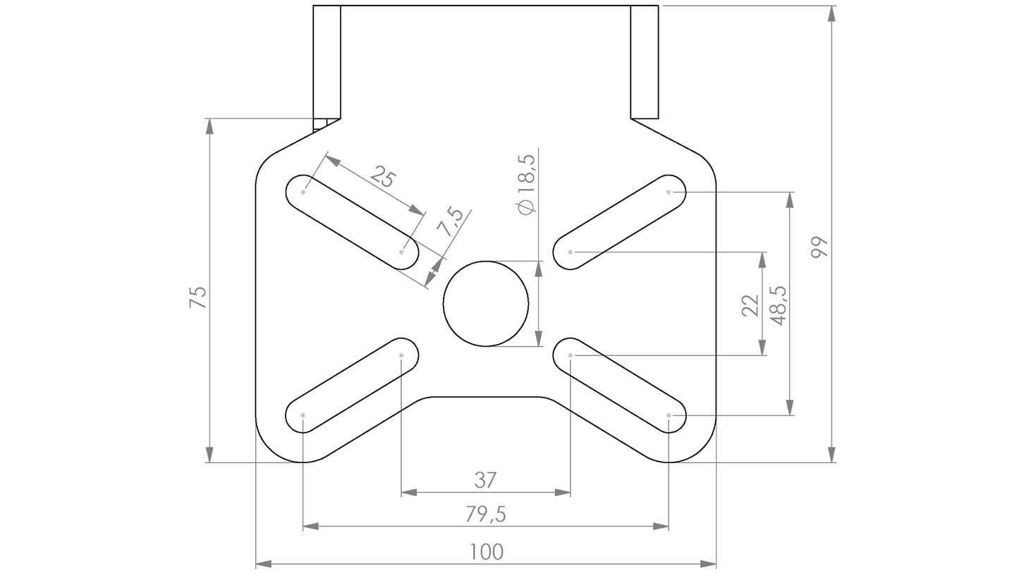 Highsider Kennzeichenhalter AKRON-RS PRO Kennzeichenhalter Universal Typ 8 - Kama Bike Parts