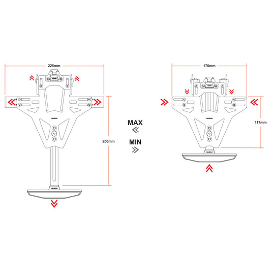 Highsider Kennzeichenhalter AKRON-RS PRO passend für Honda CBR 600 RR - Kama Bike Parts